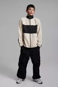 Спортивная куртка на молнии H&M, бежевый