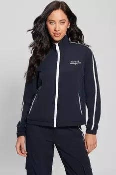 Спортивная куртка на молнии и логотипе Guess, белый