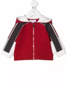 Спортивная куртка на молнии с капюшоном Emporio Armani Kids, красный
