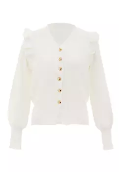 Спортивная куртка NAEMI Strickjacke, белый