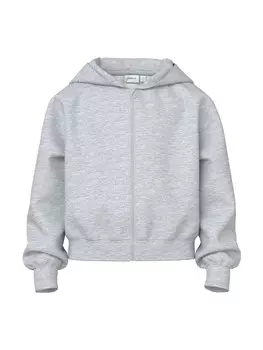 Спортивная куртка name it Sweatjacke NKFMILLE CARD W HOOD UNB, цвет light grey melange
