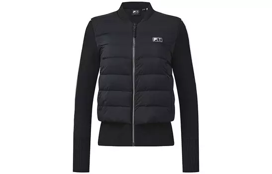 Спортивная куртка-пуховик женская темно-синяя Fila