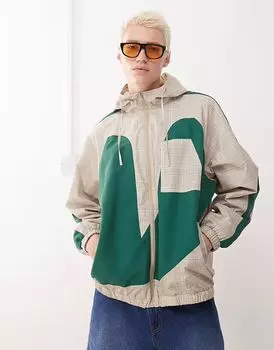 Спортивная куртка Reclaimed Vintage Festival с принтом в виде сращенной клетки