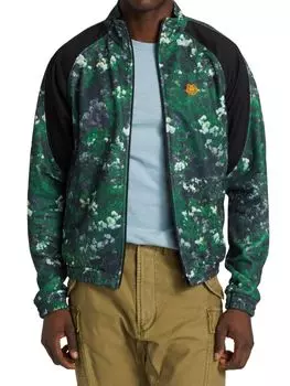 Спортивная куртка с цветочным принтом Kenzo, цвет Black Green