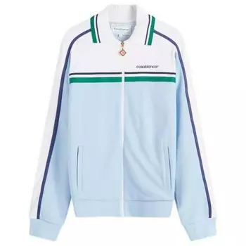 Спортивная куртка с контрастной кокеткой Casablanca, голубой