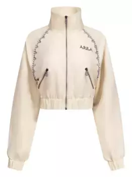 Спортивная куртка с кристаллами AREA, белый