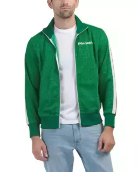 Спортивная куртка с люрексом Palm Angels, зеленый/белый
