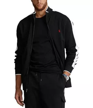 Спортивная куртка с молнией во всю длину Polo Ralph Lauren Big & Tall, черный