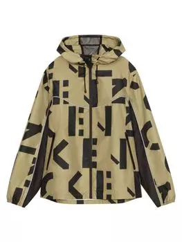 Спортивная куртка с монограммой и капюшоном Kenzo, тауп