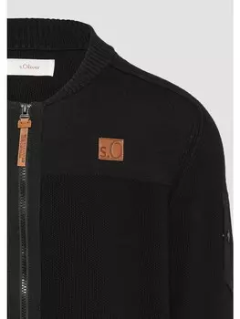 Спортивная куртка s.Oliver Strickjacke langarm, черный