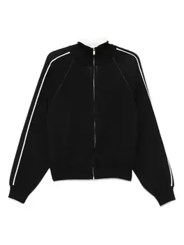 Спортивная куртка с полосками по бокам Jil Sander, черный