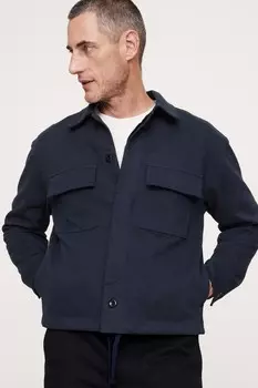 Спортивная куртка с узором «елочка» Banana Republic, синий