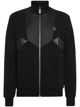 Спортивная куртка с вышитым логотипом Philipp Plein, черный