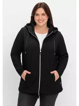 Спортивная куртка sheego Kapuzen-Sweatjacke, черный