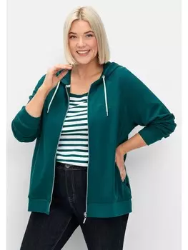 Спортивная куртка sheego Sweatjacke, цвет petrol