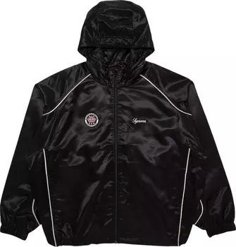 Спортивная куртка Supreme Satin Hooded 'Black', черный