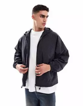 Спортивная куртка свободного кроя ASOS DESIGN черного цвета