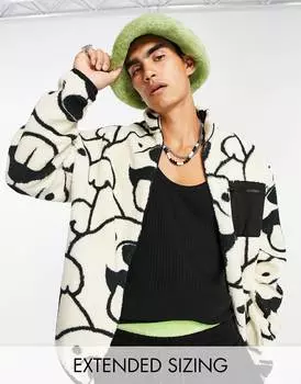 Спортивная куртка свободного кроя с принтом собаки ASOS DESIGN