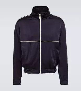 Спортивная куртка Teddy из крепа Saint Laurent, синий