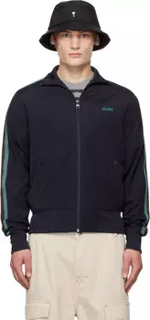 Спортивная куртка темно-синего цвета на молнии AMI Paris