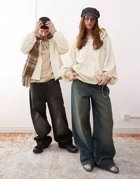 Спортивная куртка унисекс COLLUSION кремового цвета