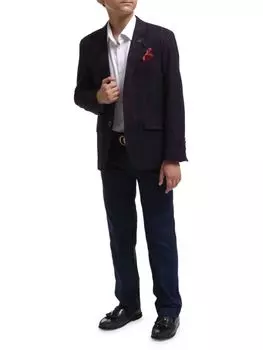 Спортивная куртка в клетку для мальчика с оконным стеклом Elie Balleh, черный