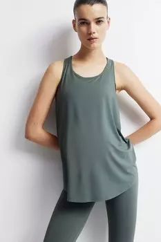 Спортивная майка для мамы H&M, зеленый