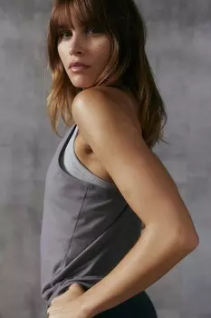 Спортивная майка из материала Drymove H&M, серый