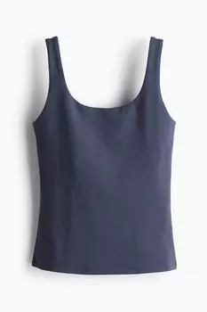Спортивная майка из материала Softmove. H&M, синий