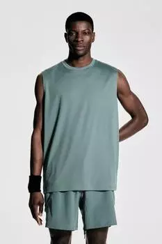 Спортивная майка с драймувом, стандартного кроя H&M, зеленый