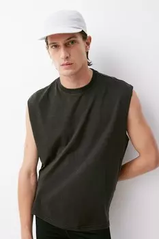 Спортивная майка свободного кроя H&M, черный