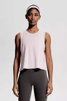 Спортивная майка свободного кроя из материала DryMove H&M, розовый
