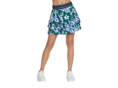 Спортивная многослойная женская юбка Skechers, цвет multicolorfloralprint