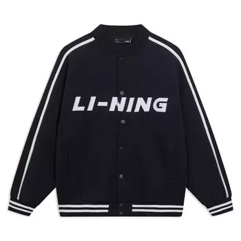 Спортивная модная коллекция бейсбольная майка унисекс черная Lining, черный