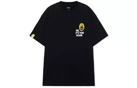 Спортивная модная коллекция футболок для мужчин, черная Lining, черный