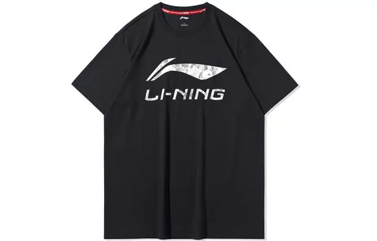 Спортивная модная коллекция футболок для мужчин, черная Lining, черный