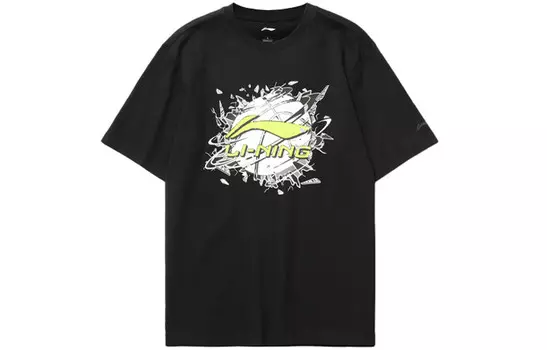 Спортивная модная коллекция футболок для мужчин, черная Lining, черный