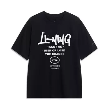 Спортивная модная коллекция футболок для мужчин, черная Lining, черный