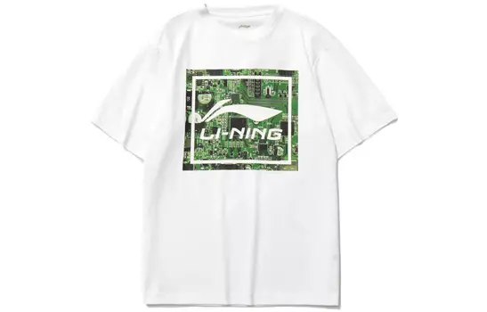 Спортивная модная коллекция футболок для мужчин Lining, белый