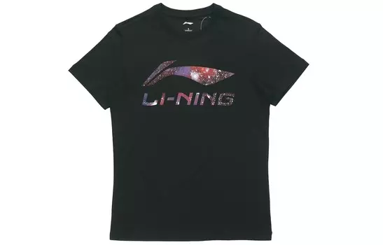 Спортивная модная коллекция футболок для мужчин, стандартная черная Lining, черный