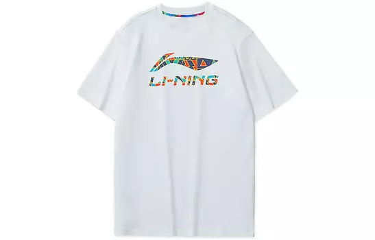 Спортивная модная коллекция футболок унисекс Lining, белый