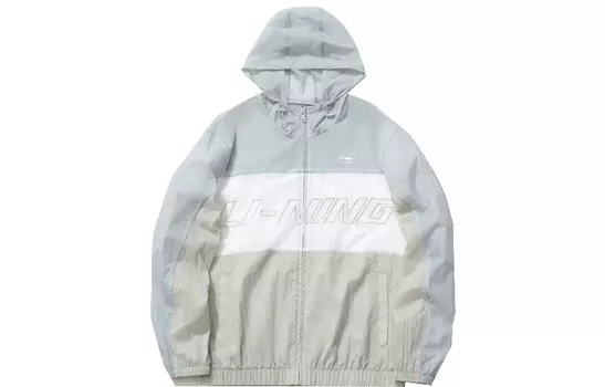 Спортивная модная коллекция куртка мужская дымчато-синяя Lining, синий