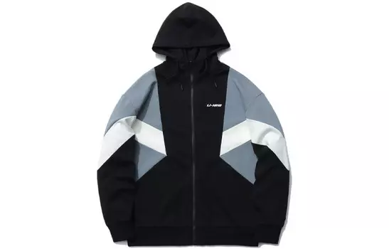 Спортивная модная коллекция куртка унисекс черный Lining, черный