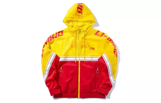 Спортивная модная коллекция куртка унисекс красный Lining, красный