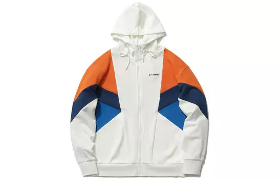 Спортивная модная коллекция куртка унисекс молочно-белая Lining, слоновая кость
