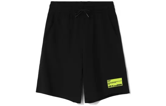 Спортивная модная коллекция повседневные шорты мужские черные Lining, черный