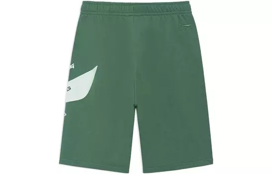 Спортивная модная коллекция повседневные шорты мужские зеленые Lining, зеленый