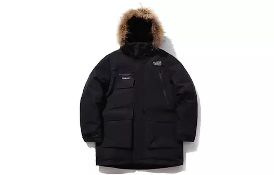 Спортивная модная коллекция пуховик мужской стандартный черный Lining, черный