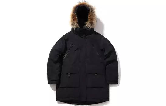 Спортивная модная коллекция пуховик женский черный Lining