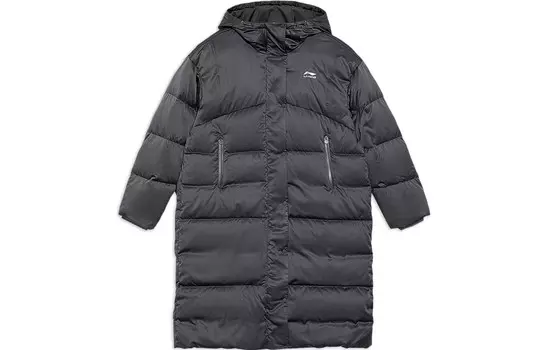 Спортивная модная коллекция пуховик женский черный Lining